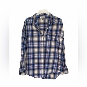 Old Navy Plaid Boyfriend Button Up